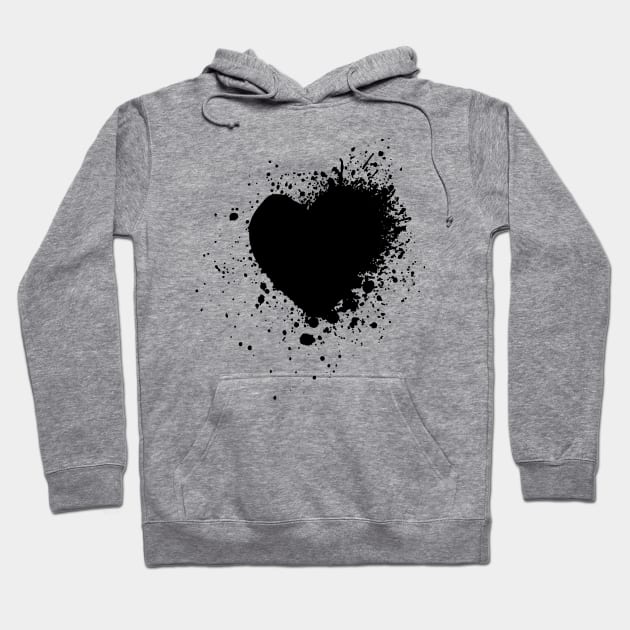 Black heart Hoodie by DrTigrou